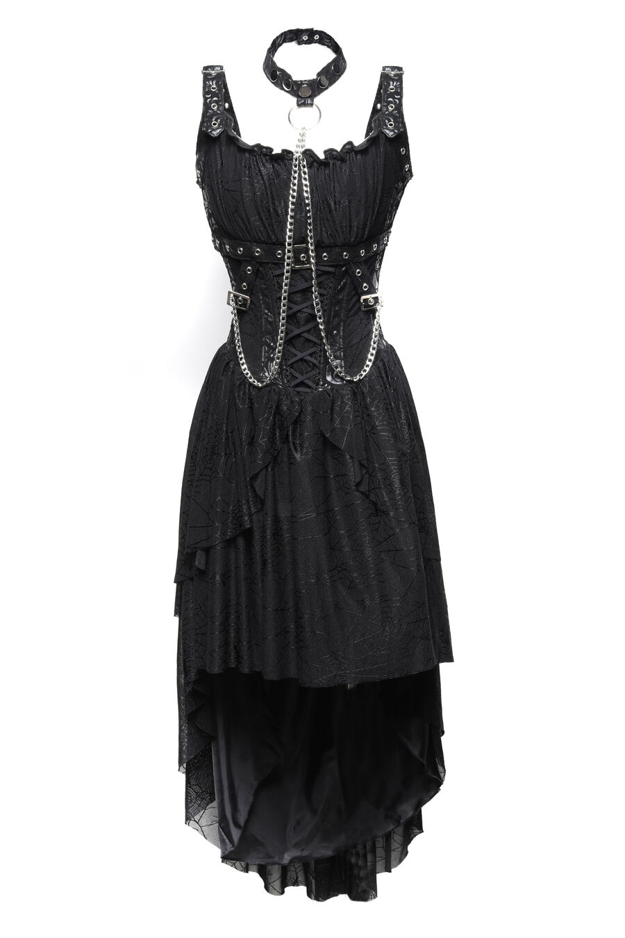 photo n°6 : Robe gothique avec chaînes et motif toile d'araignée