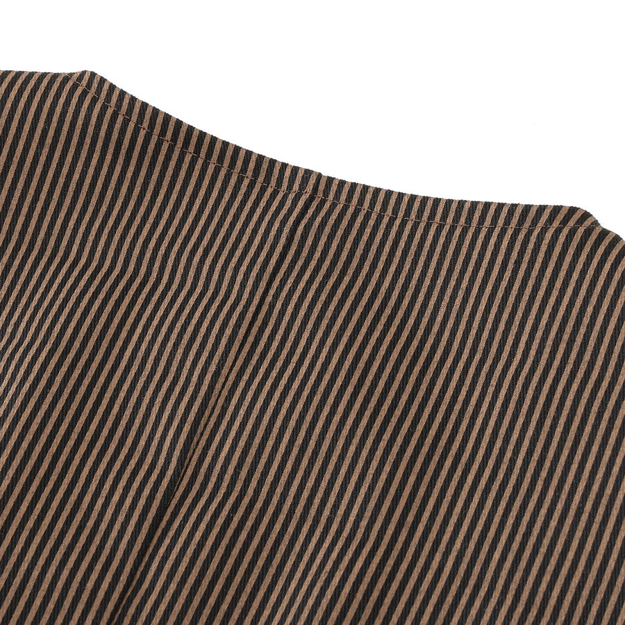 photo n&deg;7 : Gilet steampunk victorien homme - simili cuir vieilli et tissu ray&eacute; marron