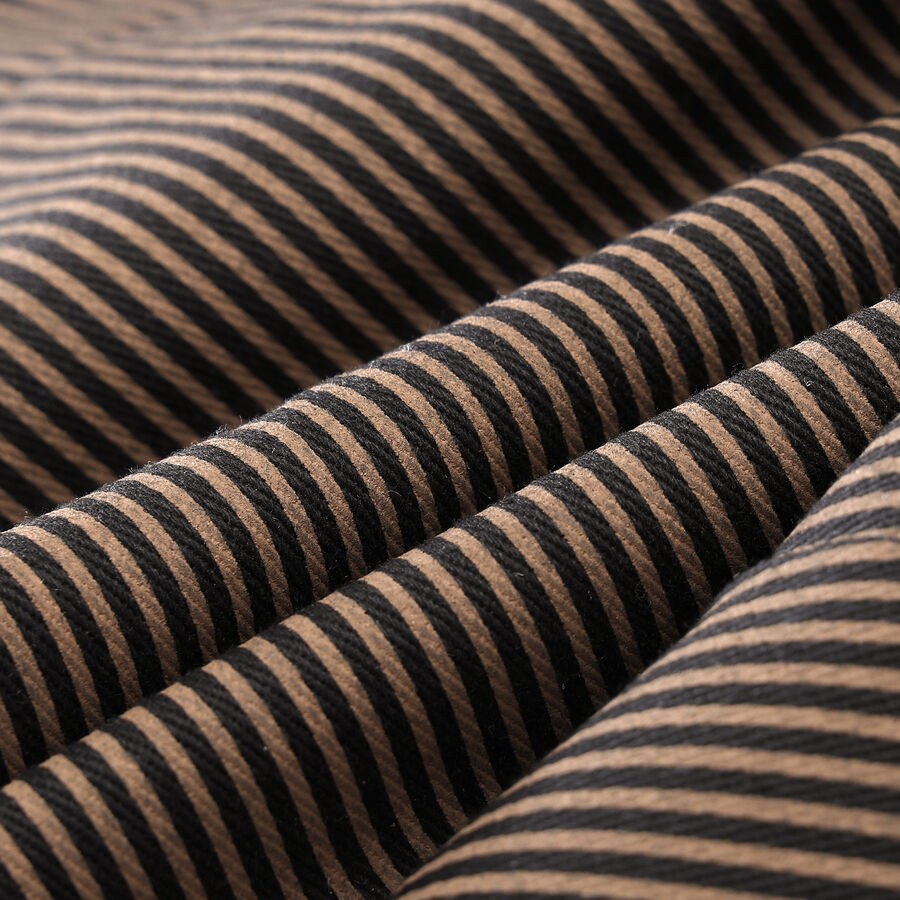 photo n&deg;9 : Gilet steampunk victorien homme - simili cuir vieilli et tissu ray&eacute; marron