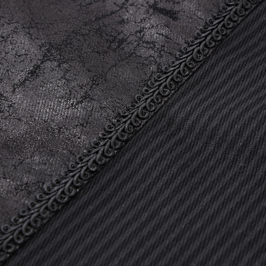 photo n&deg;5 : Gilet steampunk victorien homme - simili cuir patin&eacute; et tissu ray&eacute; noir