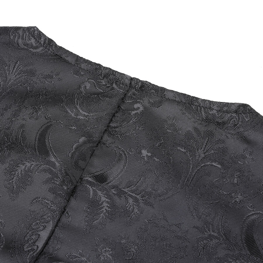 photo n&deg;7 : Gilet victorien steampunk homme - brocart noir &agrave; boutons d&eacute;coratifs