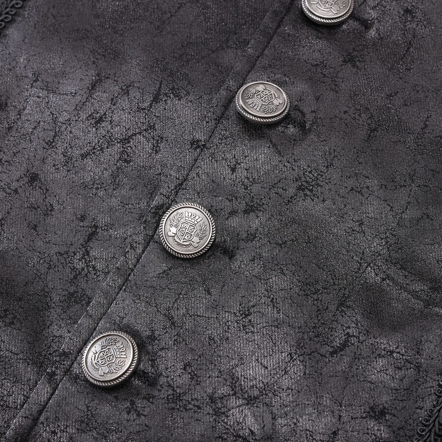 photo n°5 : Gilet steampunk homme - simili cuir vieilli & panneaux rayés