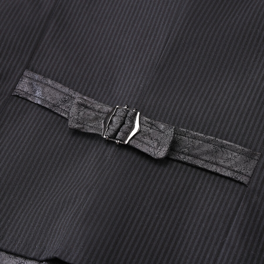 photo n°8 : Gilet steampunk homme - simili cuir vieilli & panneaux rayés