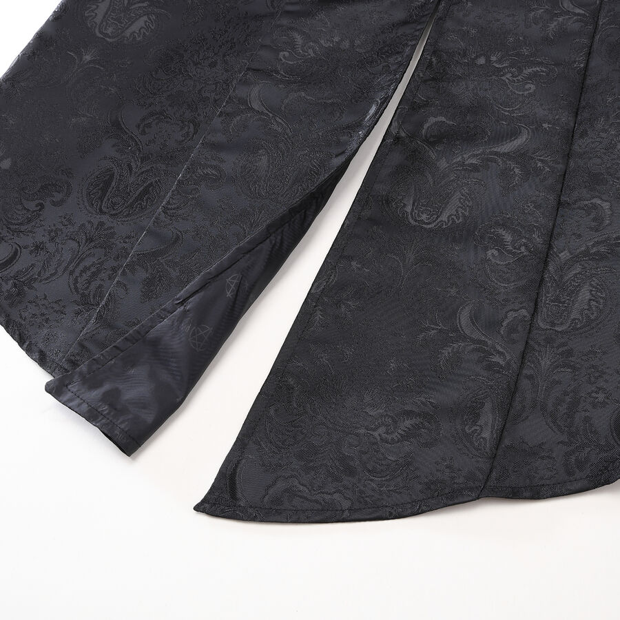 photo n&deg;9 : Veste queue-de-pie gothique homme en brocart noir &agrave; double boutonnage