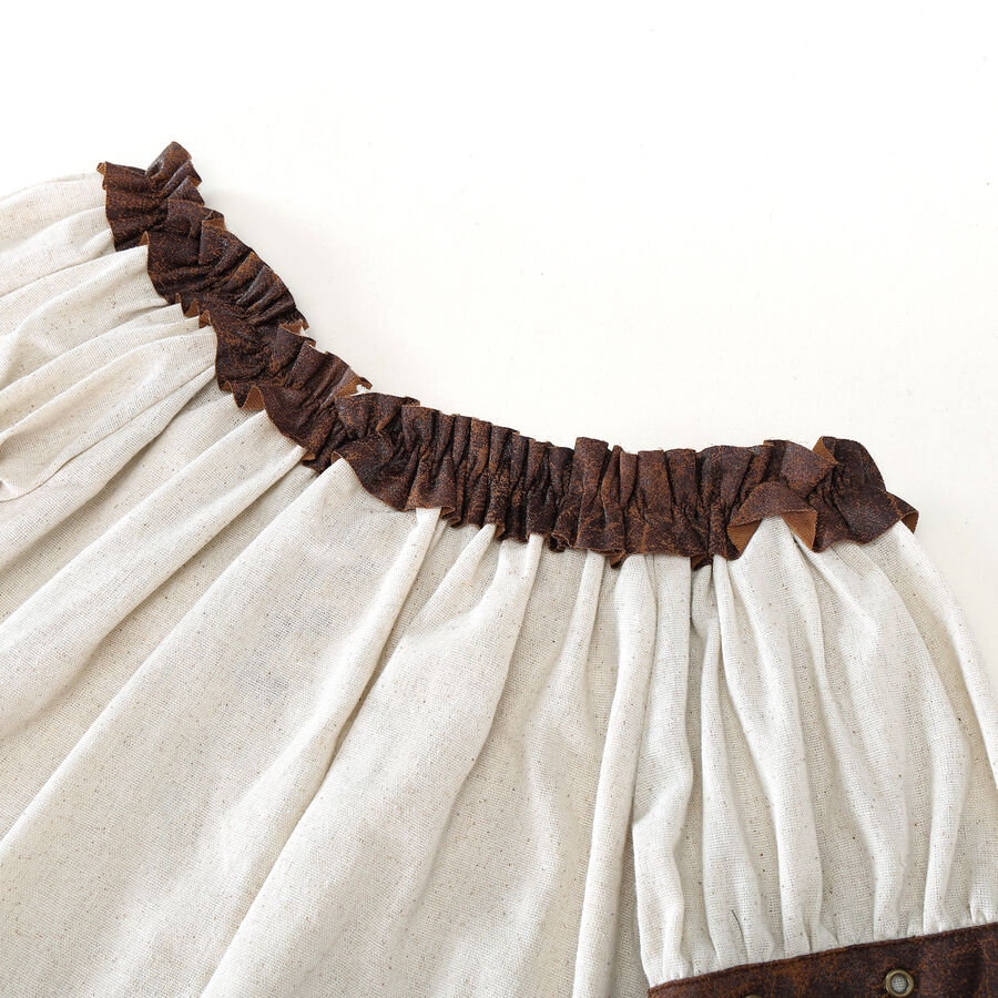photo n&deg;5 : Blouse steampunk femme &eacute;paules d&eacute;nud&eacute;es avec volants et la&ccedil;age