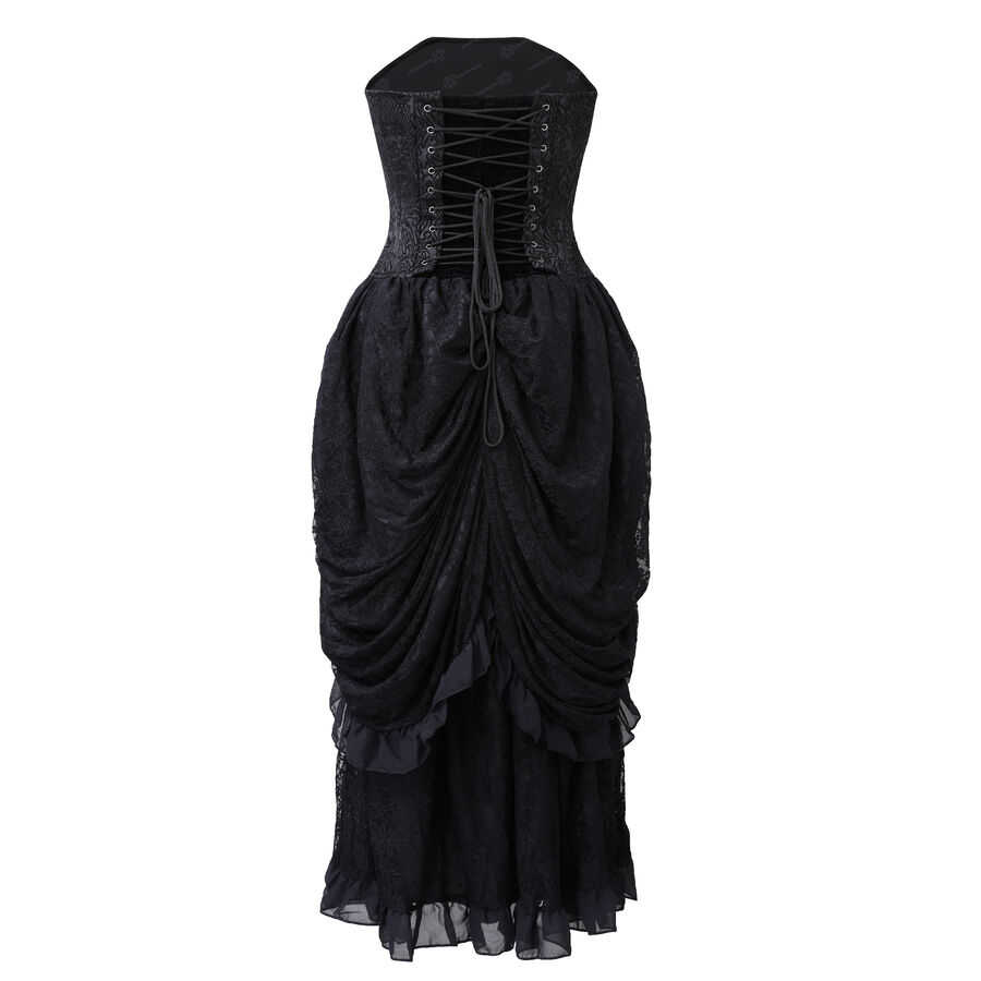 photo n&deg;2 : Robe corset gothique victorienne noire