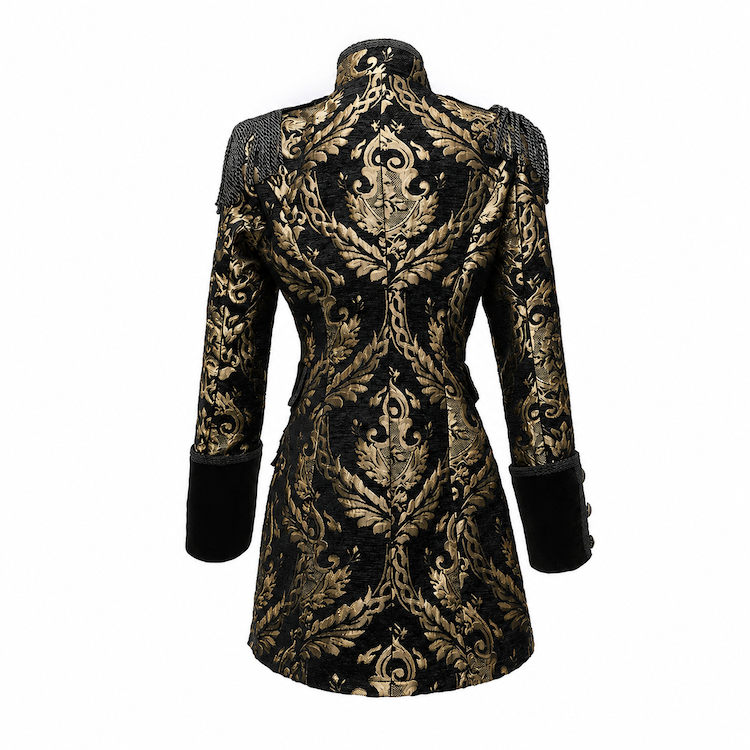 photo n&deg;5 : Veste longue militaire baroque &agrave; &eacute;paulettes - Pentagramme