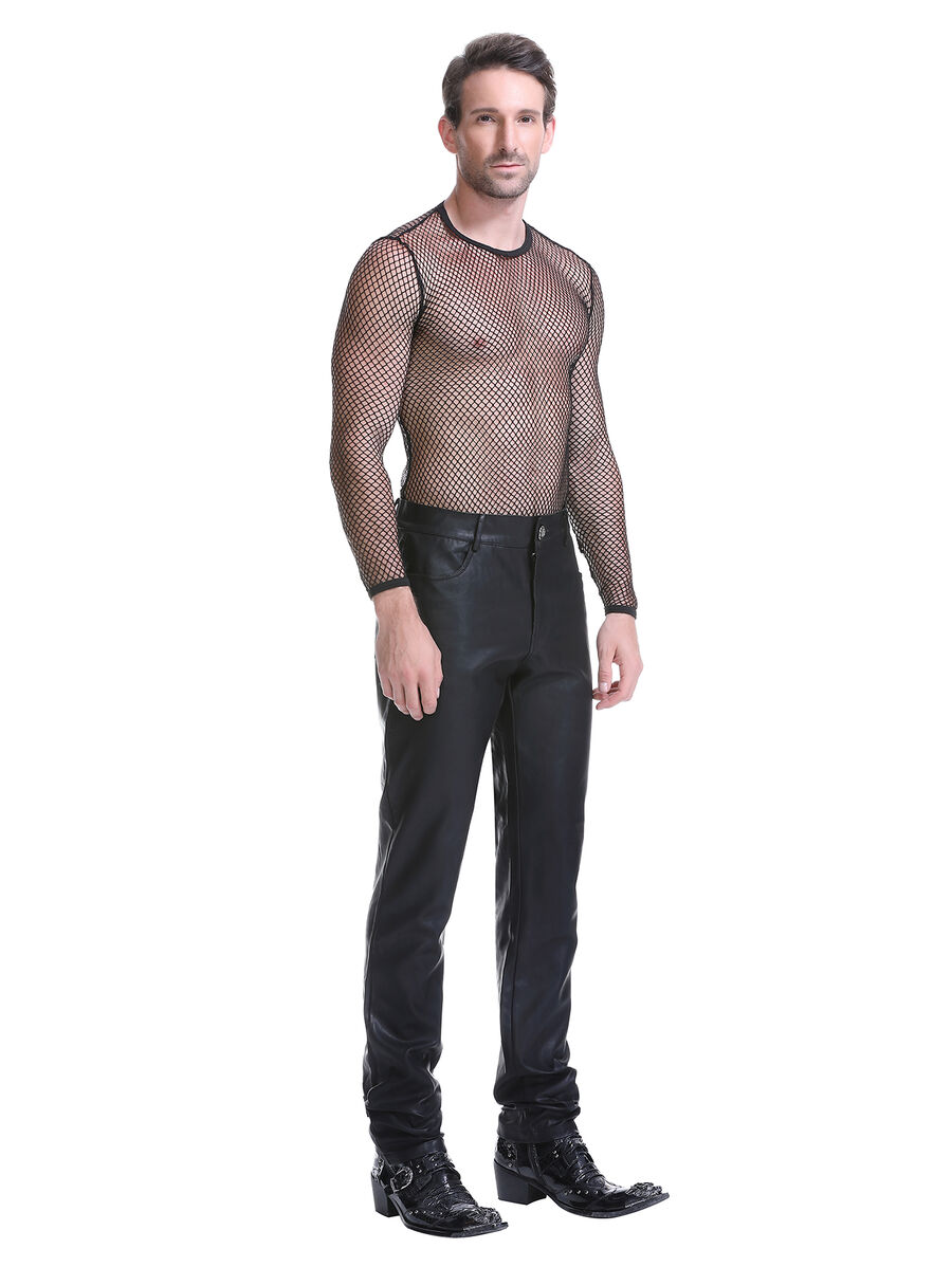 photo n&deg;2 : Pantalon gothique similicuir homme