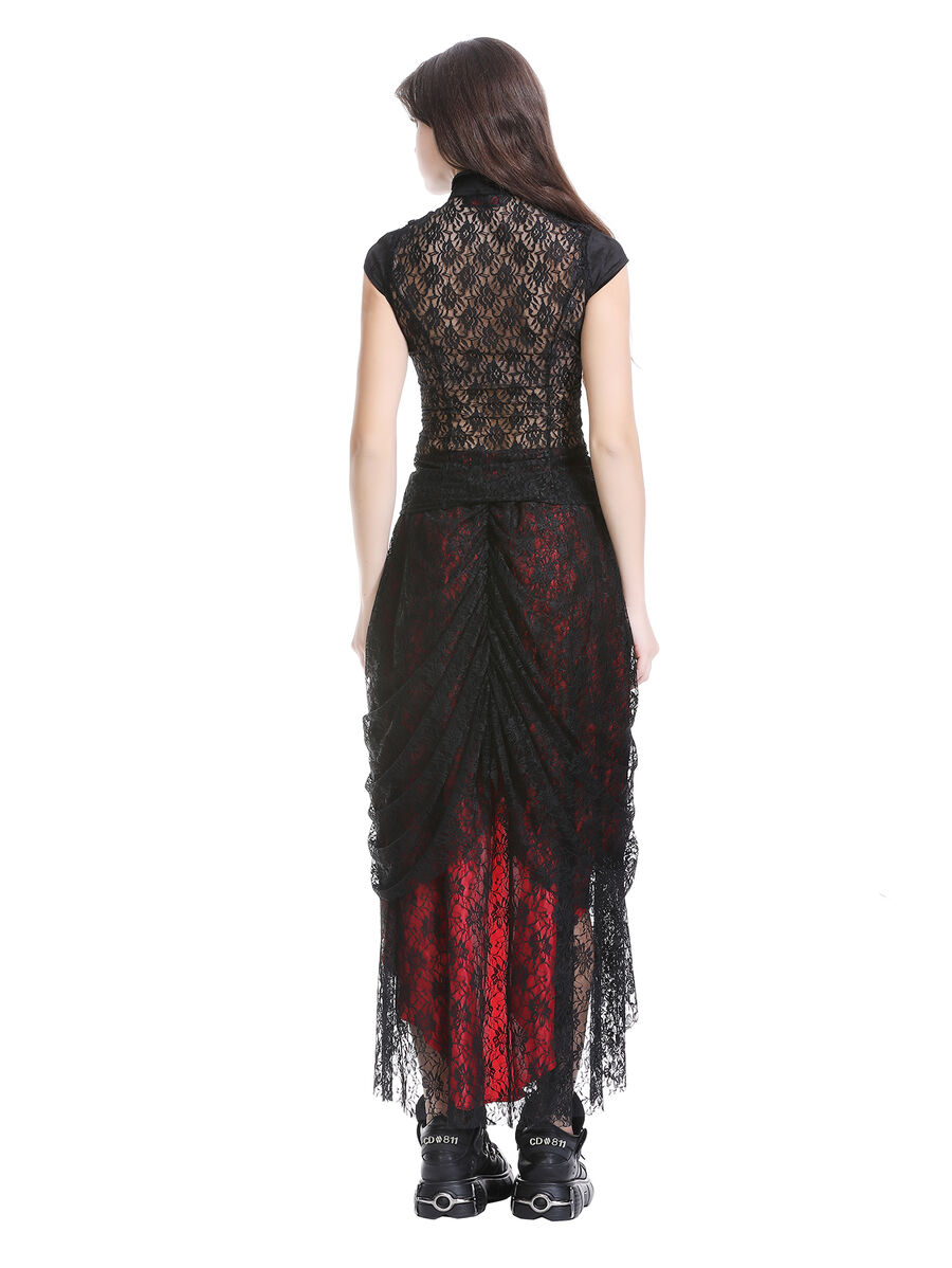 photo n&deg;6 : Jupe gothique victorienne en dentelle asym&eacute;trique