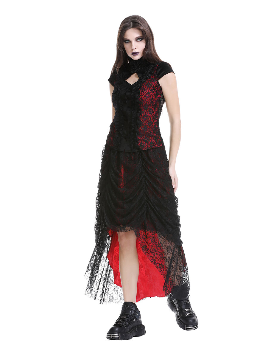photo n&deg;7 : Jupe gothique victorienne en dentelle asym&eacute;trique