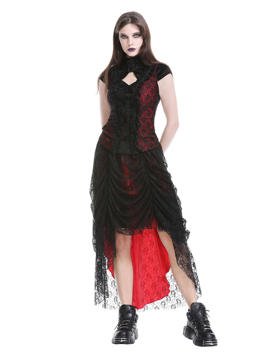 photo n&deg;2 : Jupe gothique victorienne en dentelle asym&eacute;trique