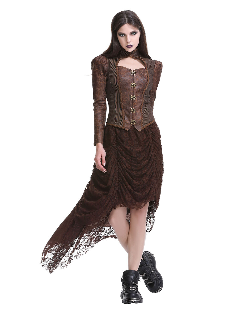 photo n&deg;7 : Jupe gothique victorienne en dentelle asym&eacute;trique