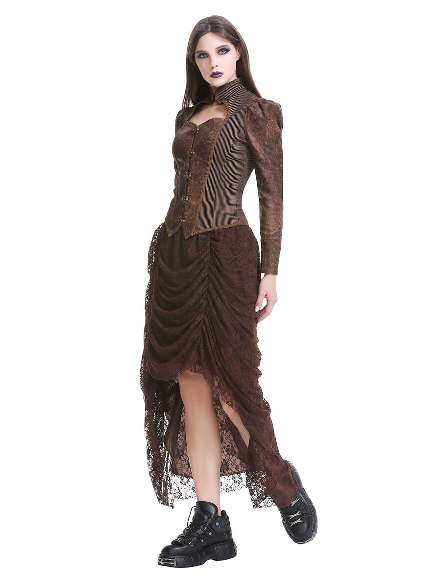 photo n&deg;8 : Jupe gothique victorienne en dentelle asym&eacute;trique