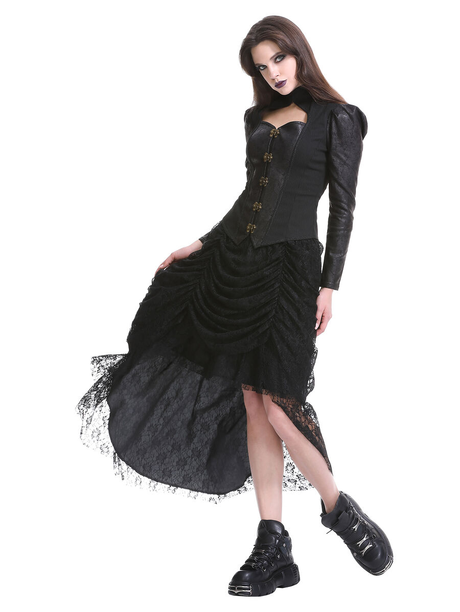 photo n&deg;5 : Jupe gothique victorienne en dentelle asym&eacute;trique