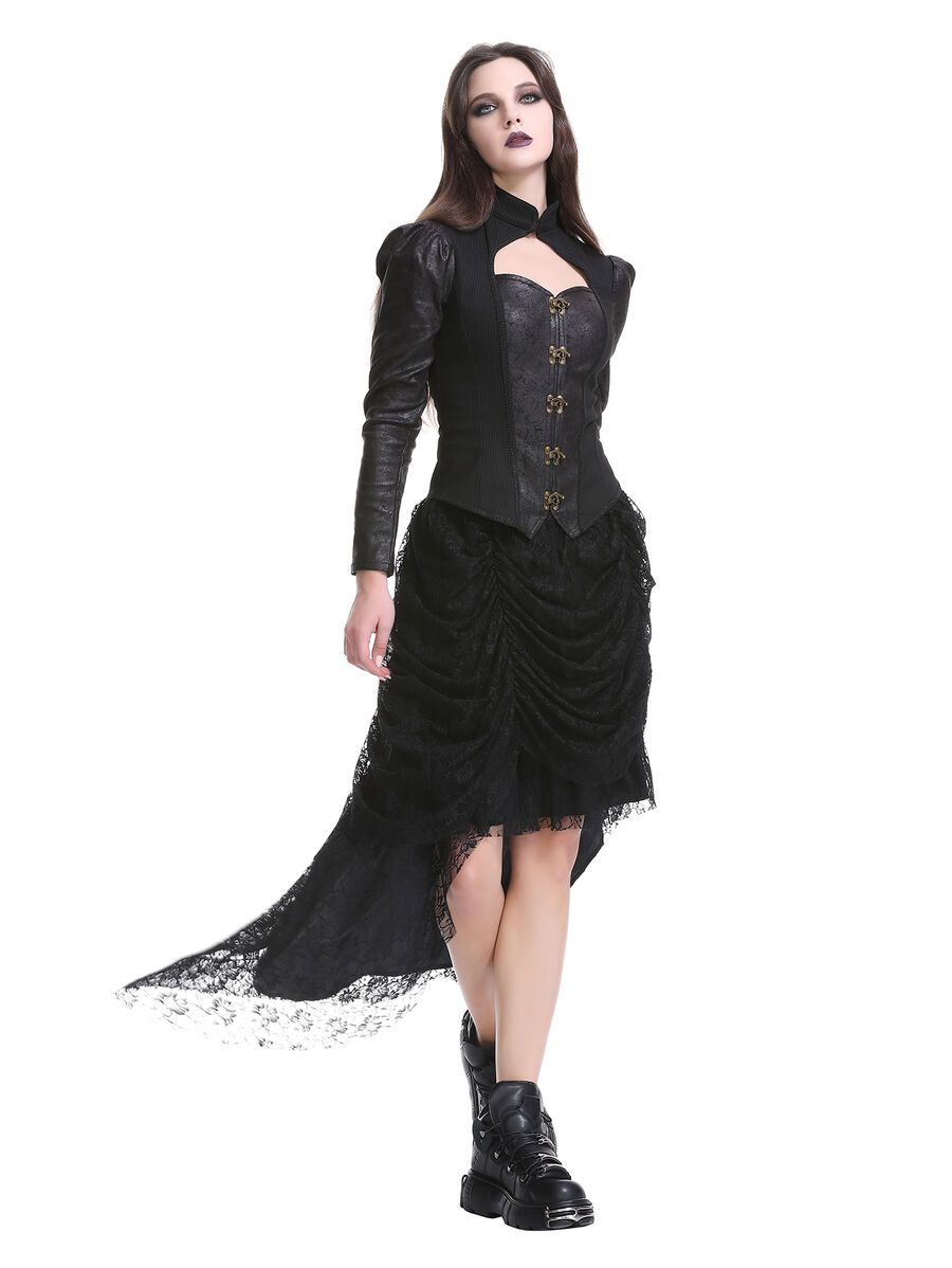 photo n&deg;7 : Jupe gothique victorienne en dentelle asym&eacute;trique