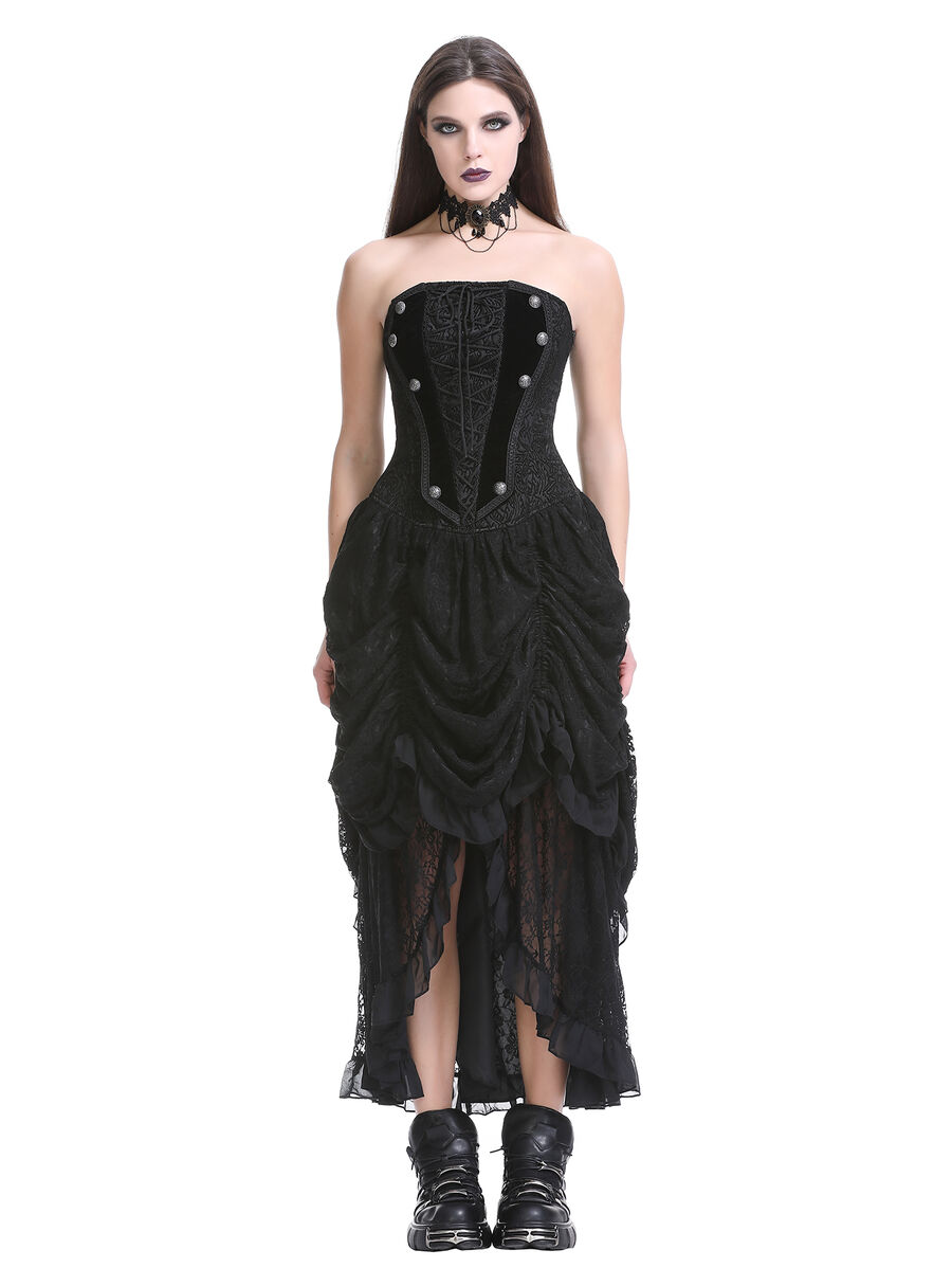 photo n&deg;2 : Robe corset gothique victorienne noire