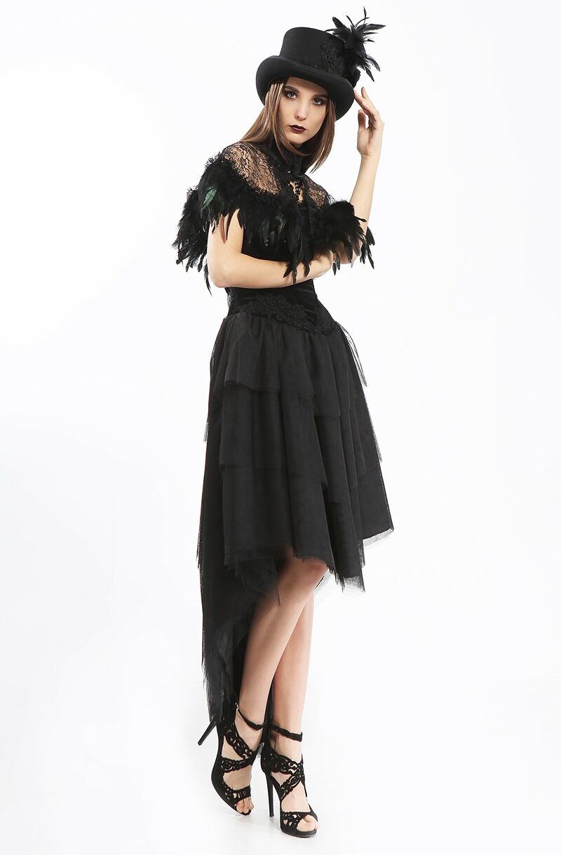 photo n&deg;4 : Cape dentelle/plumes