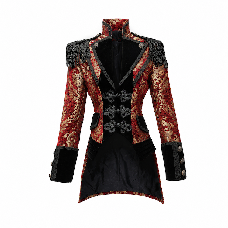 photo n&deg;5 : Veste longue militaire baroque &agrave; &eacute;paulettes - Pentagramme
