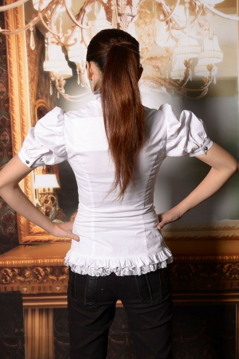 photo n&deg;3 : Chemise Bustier Gothique Victorien blanche c010047
