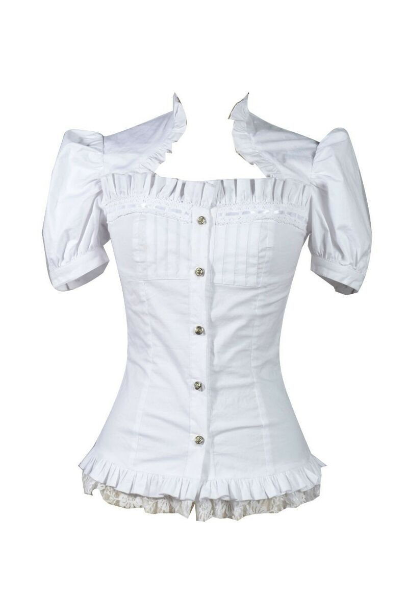 photo n&deg;4 : Chemise Bustier Gothique Victorien blanche c010047