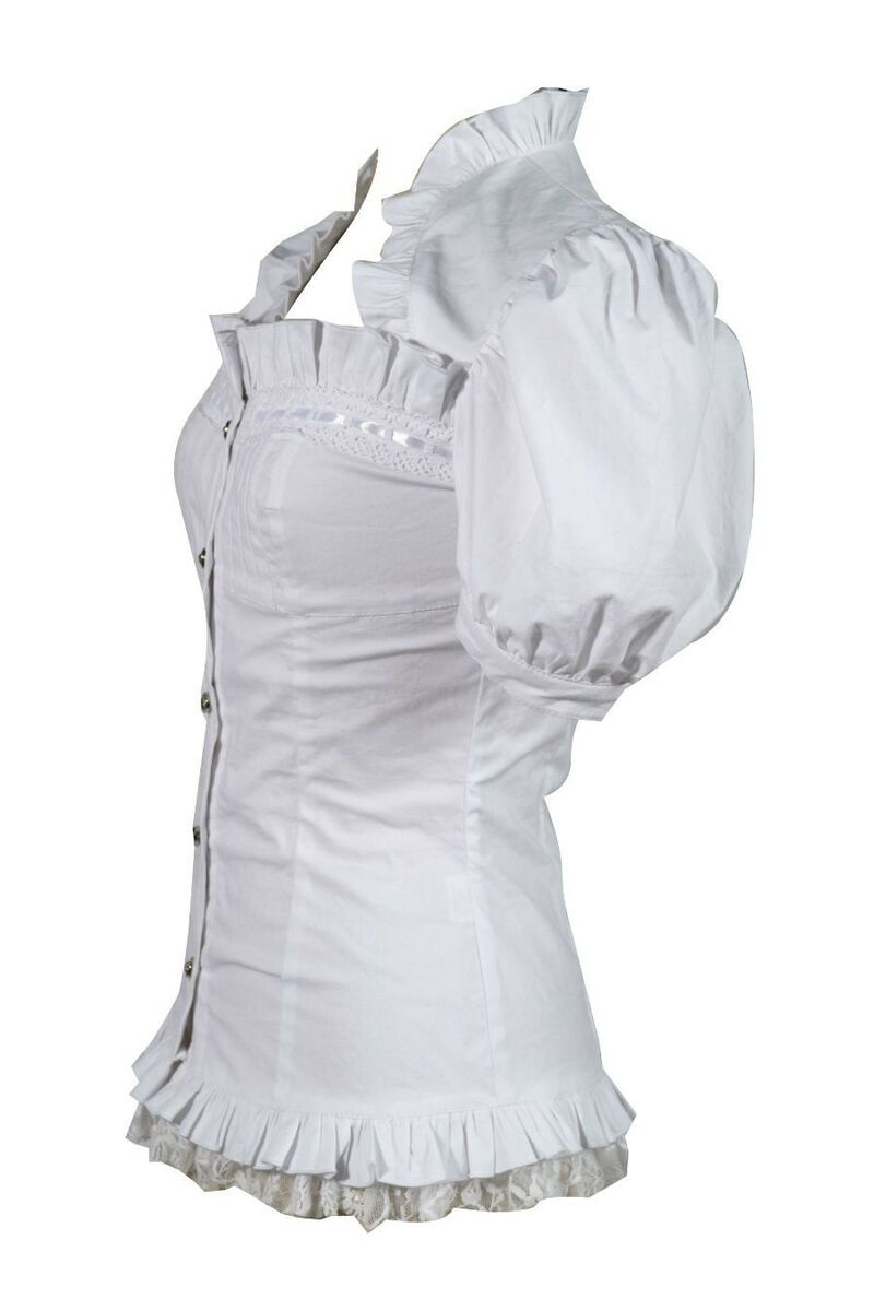 photo n&deg;5 : Chemise Bustier Gothique Victorien blanche c010047