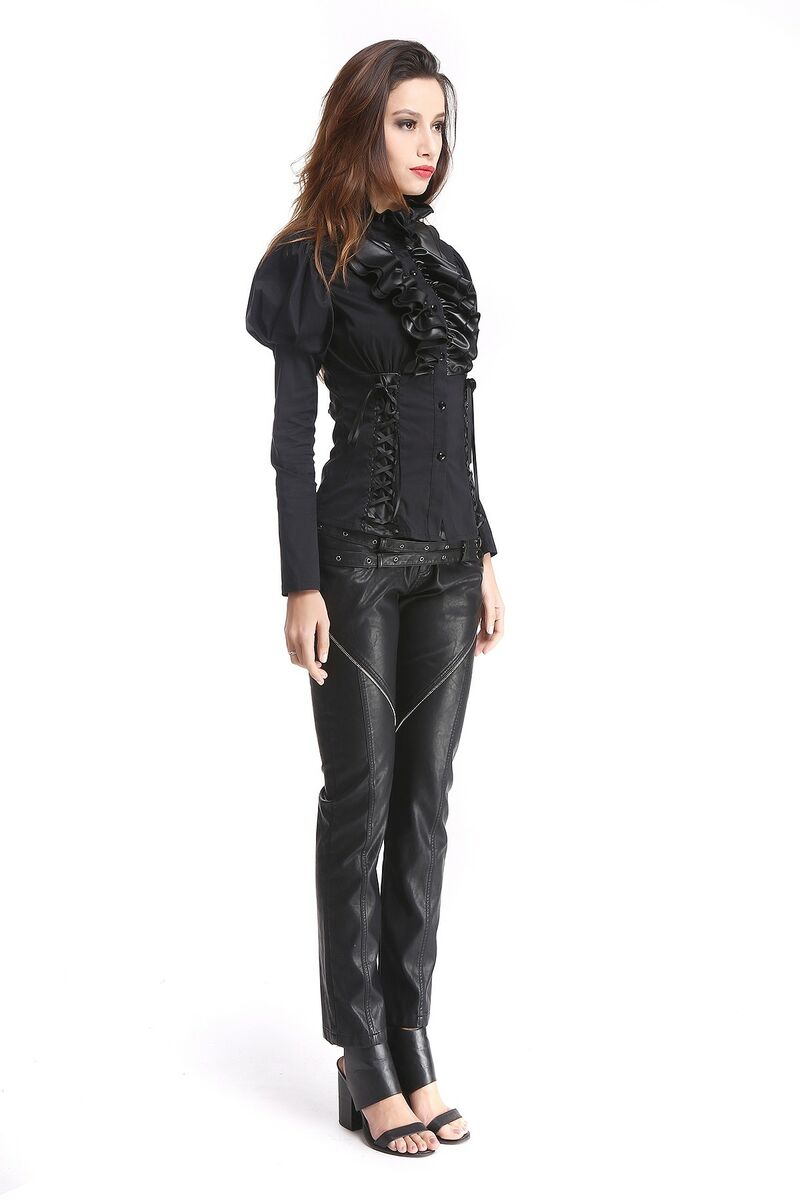 photo n&deg;4 : Chemise gothique aristocrate &agrave; jabot pour femme