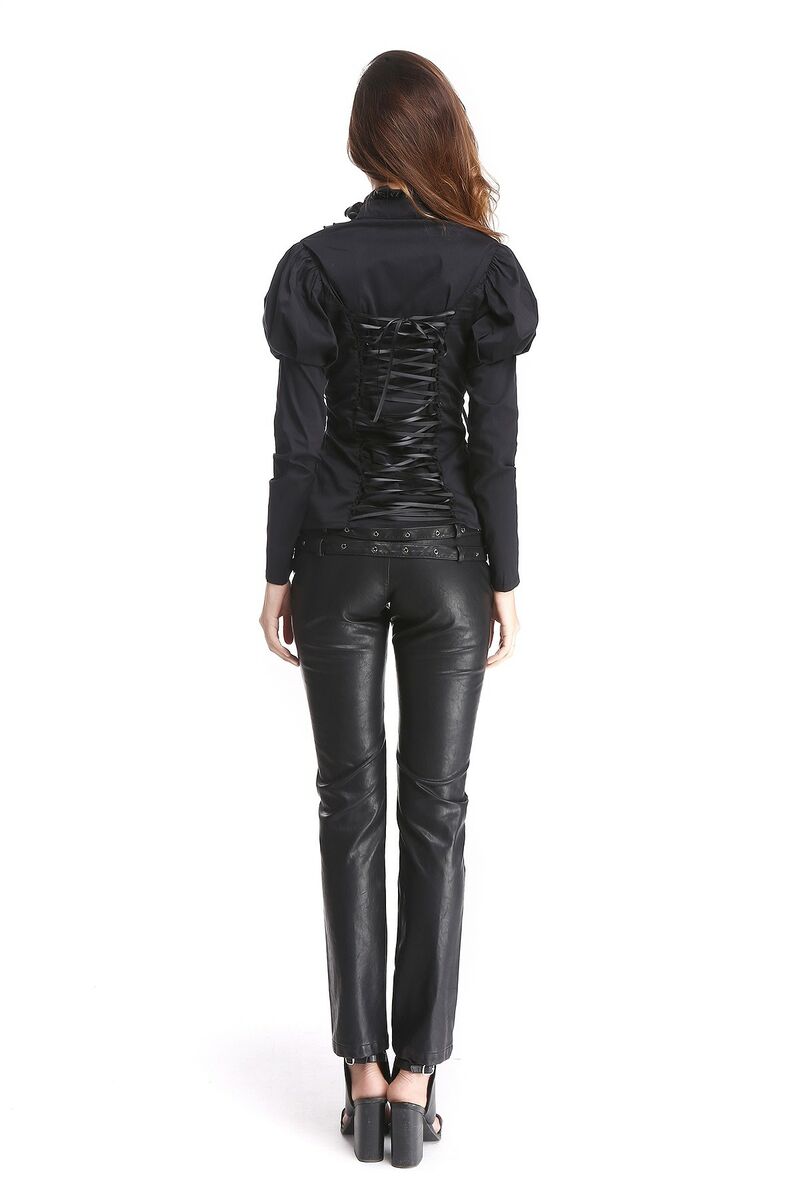 photo n&deg;5 : Chemise gothique aristocrate &agrave; jabot pour femme