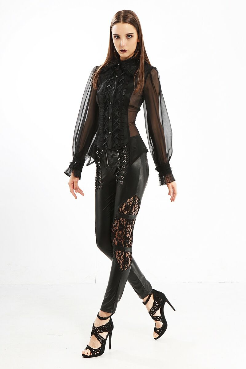 photo n&deg;4 : Chemise Victorienne, la&ccedil;age, transparente pour femme