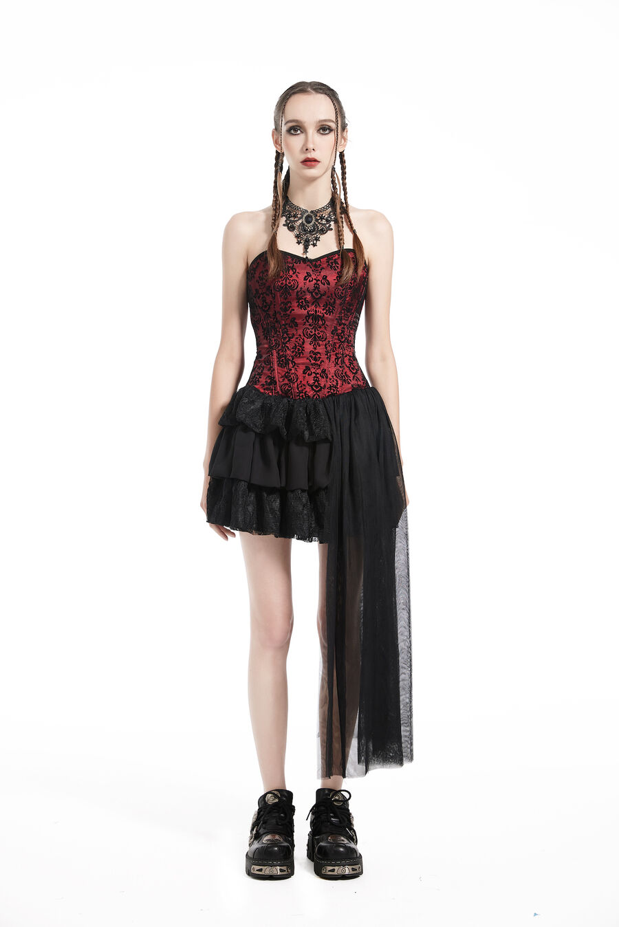 photo n&deg;2 : Robe bustier gothique asym&eacute;trique