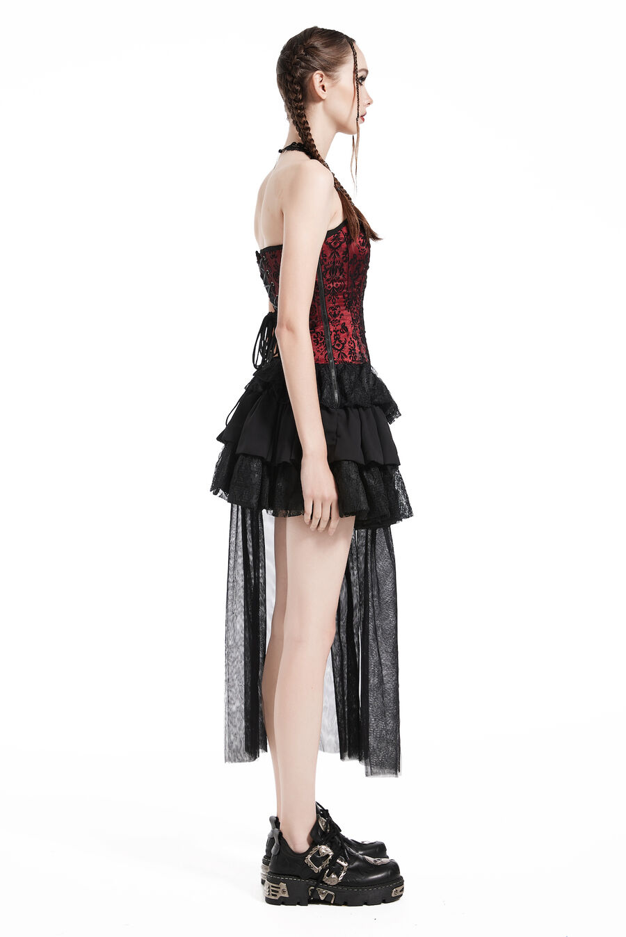 photo n&deg;5 : Robe bustier gothique asym&eacute;trique