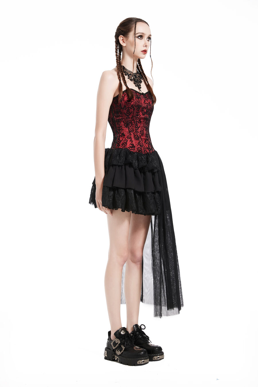 photo n&deg;6 : Robe bustier gothique asym&eacute;trique