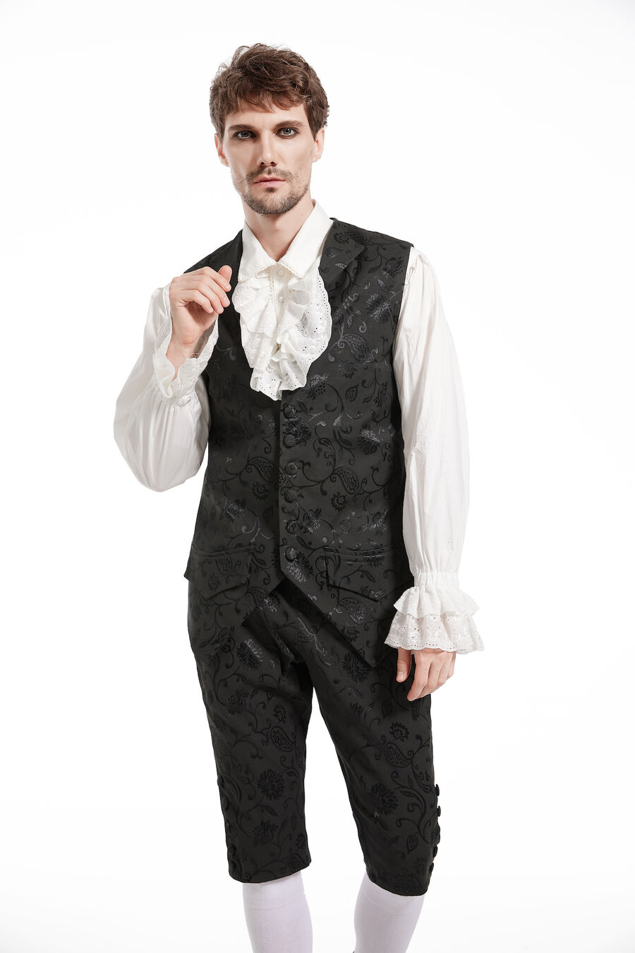 Pantacourt en tissu imprimer  style Louis XV