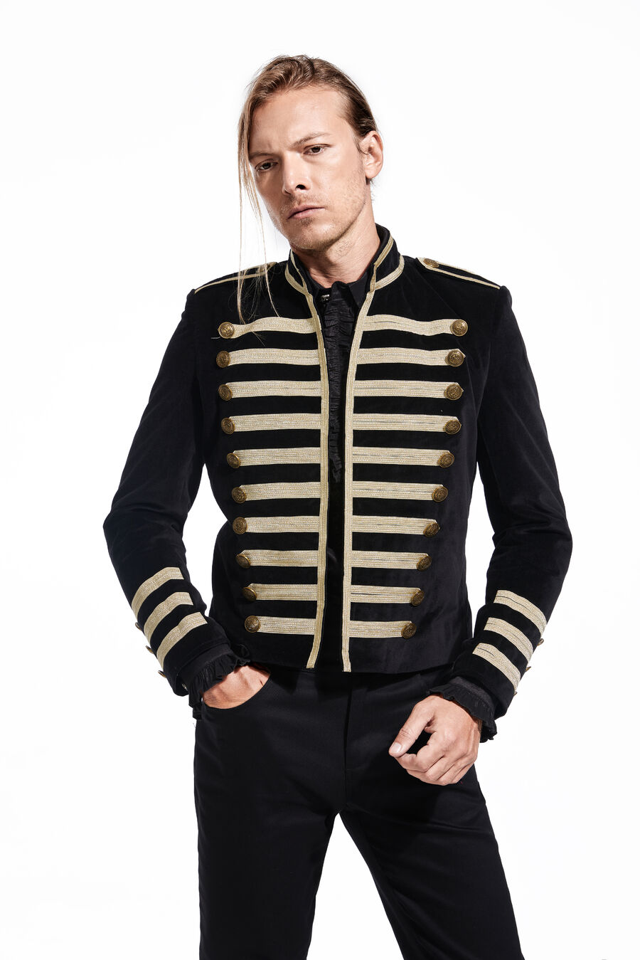veste officier homme velours coton