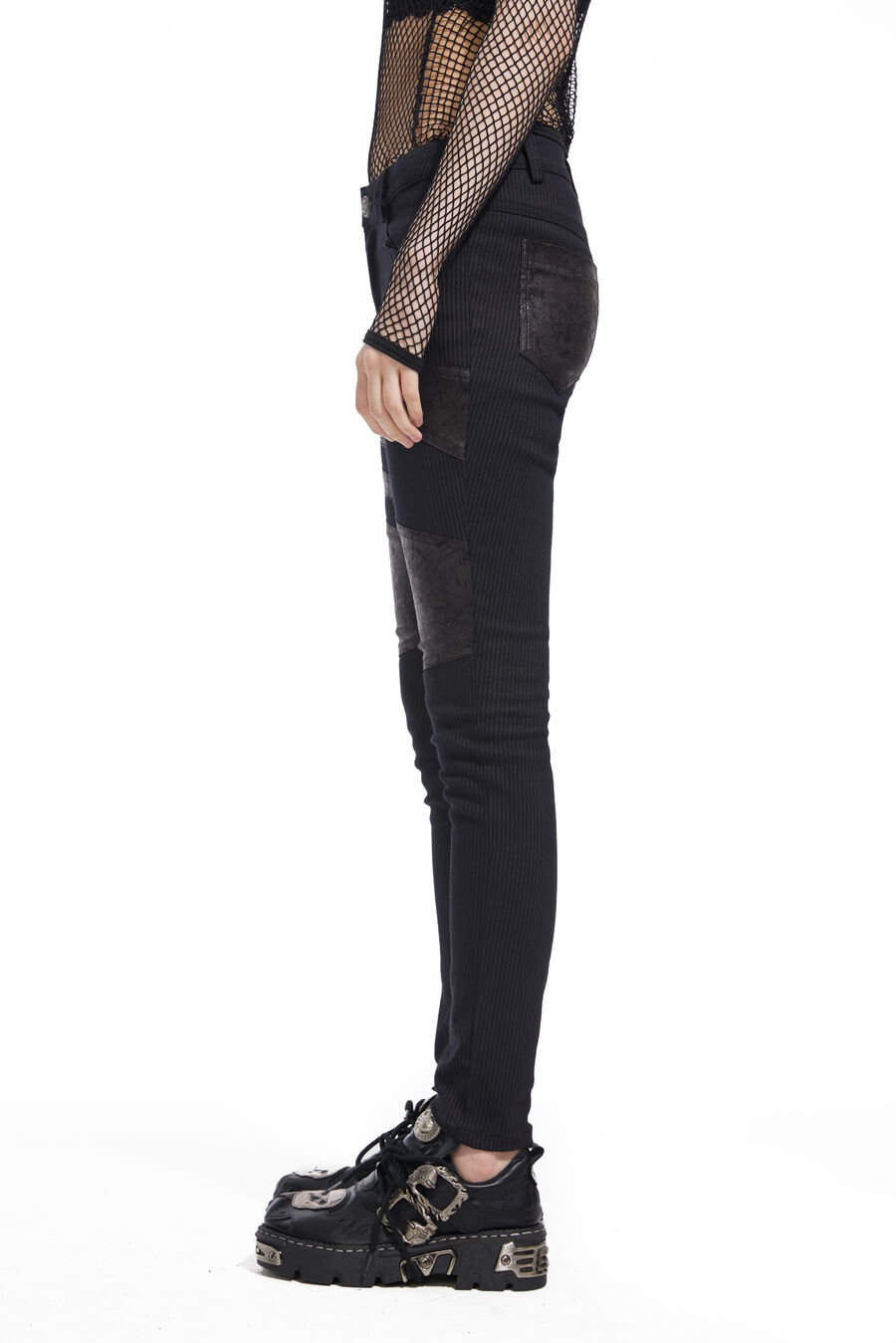 photo n&deg;6 : Pantalon steampunk femme ray&eacute; en coton stretch
