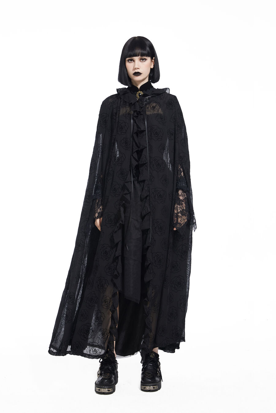 photo n&deg;5 : cape femme flocage velours