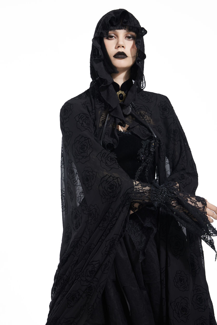 cape femme flocage velours