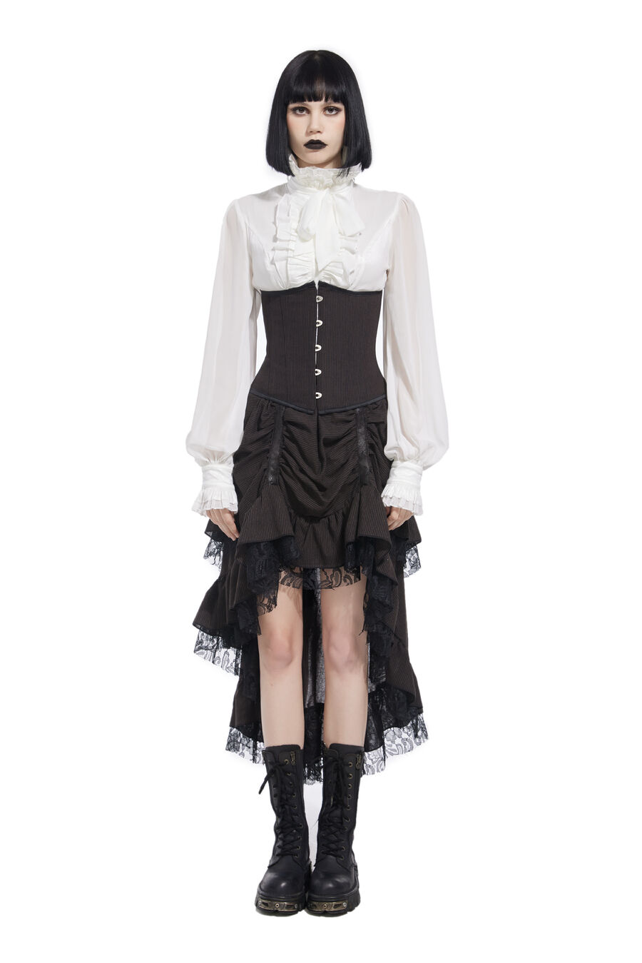 photo n&deg;6 : serre-taille Sexy a rayures marron