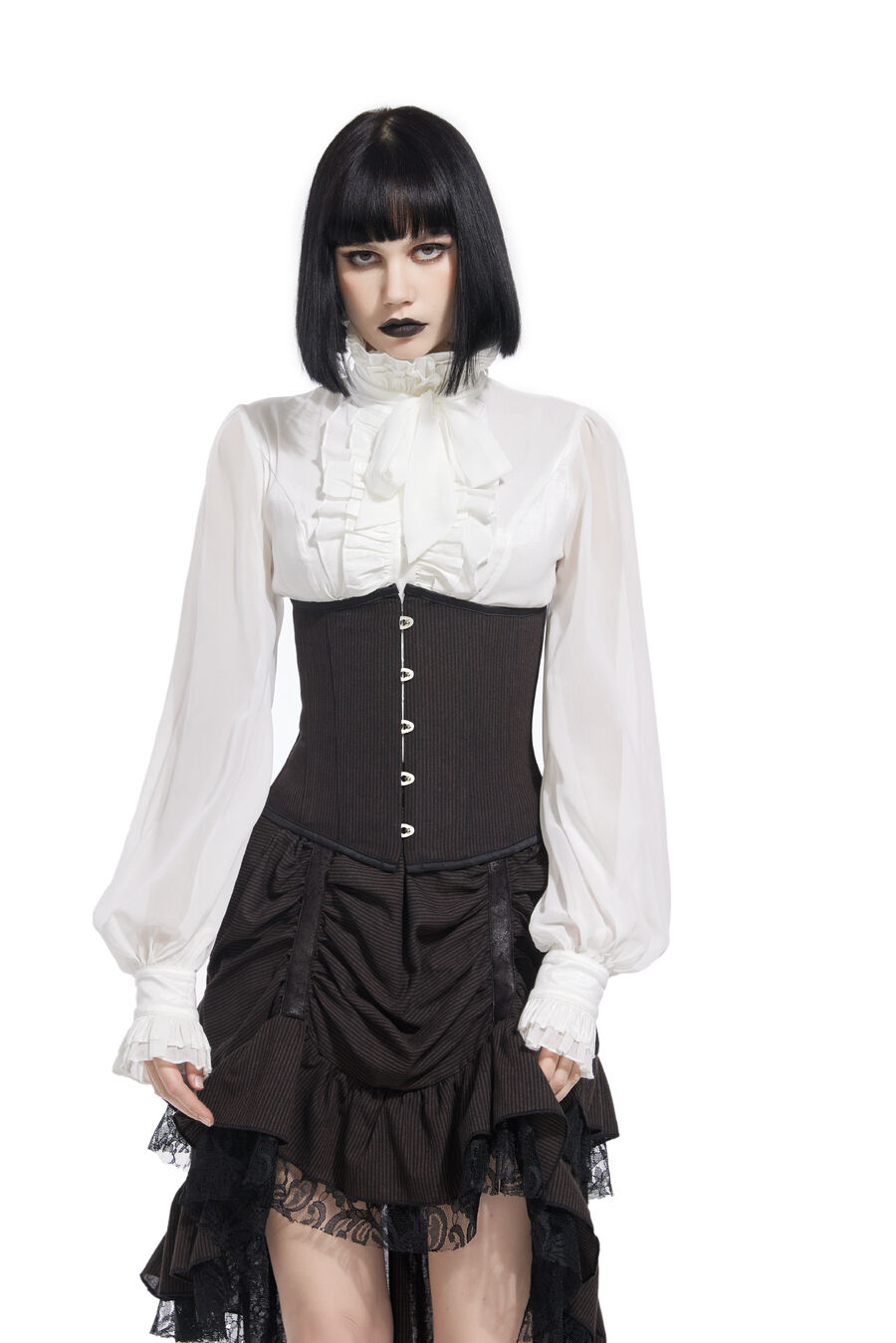 photo n&deg;4 : serre-taille Sexy a rayures marron