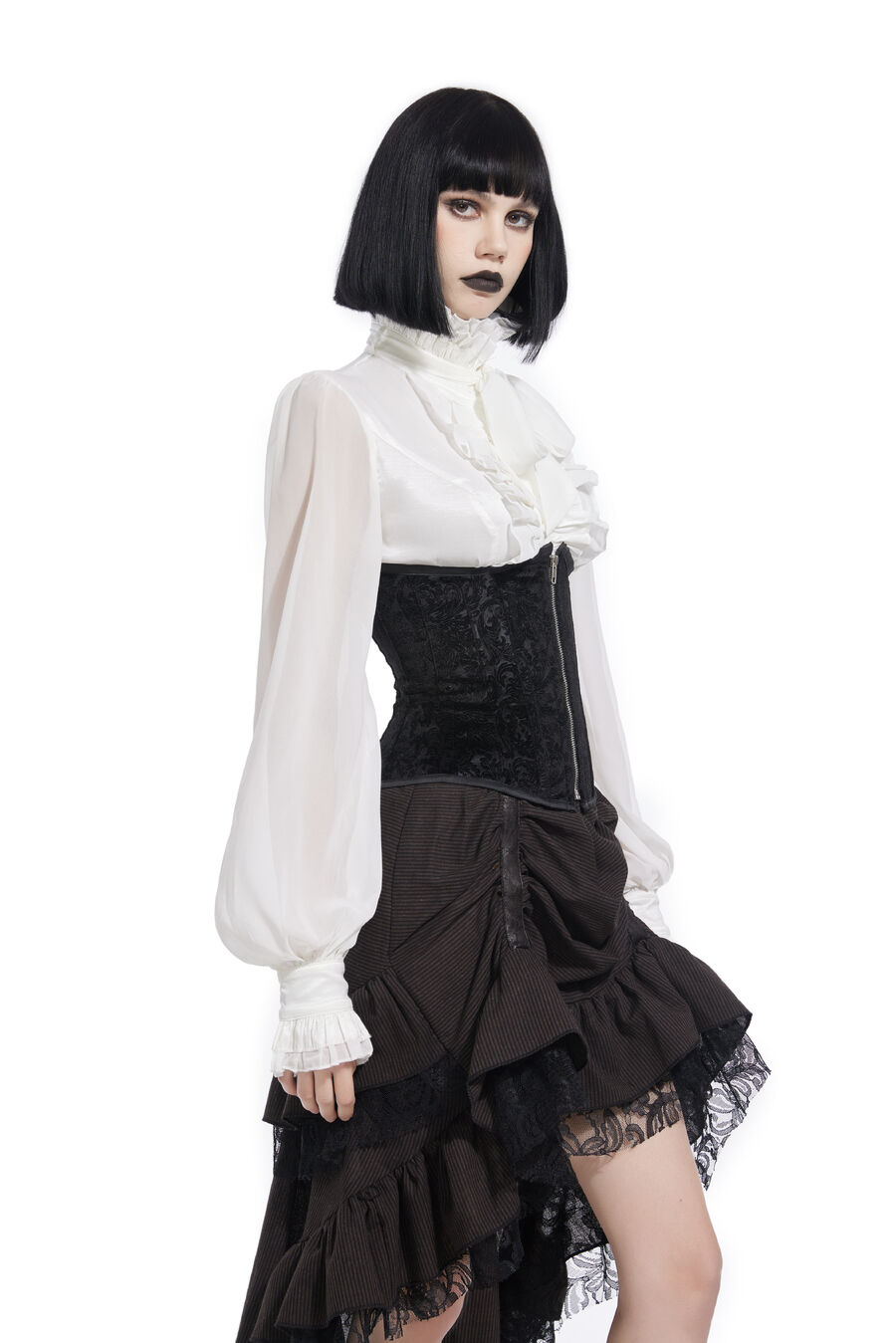 photo n&deg;5 : Corset Sexy Glamour Velours noir