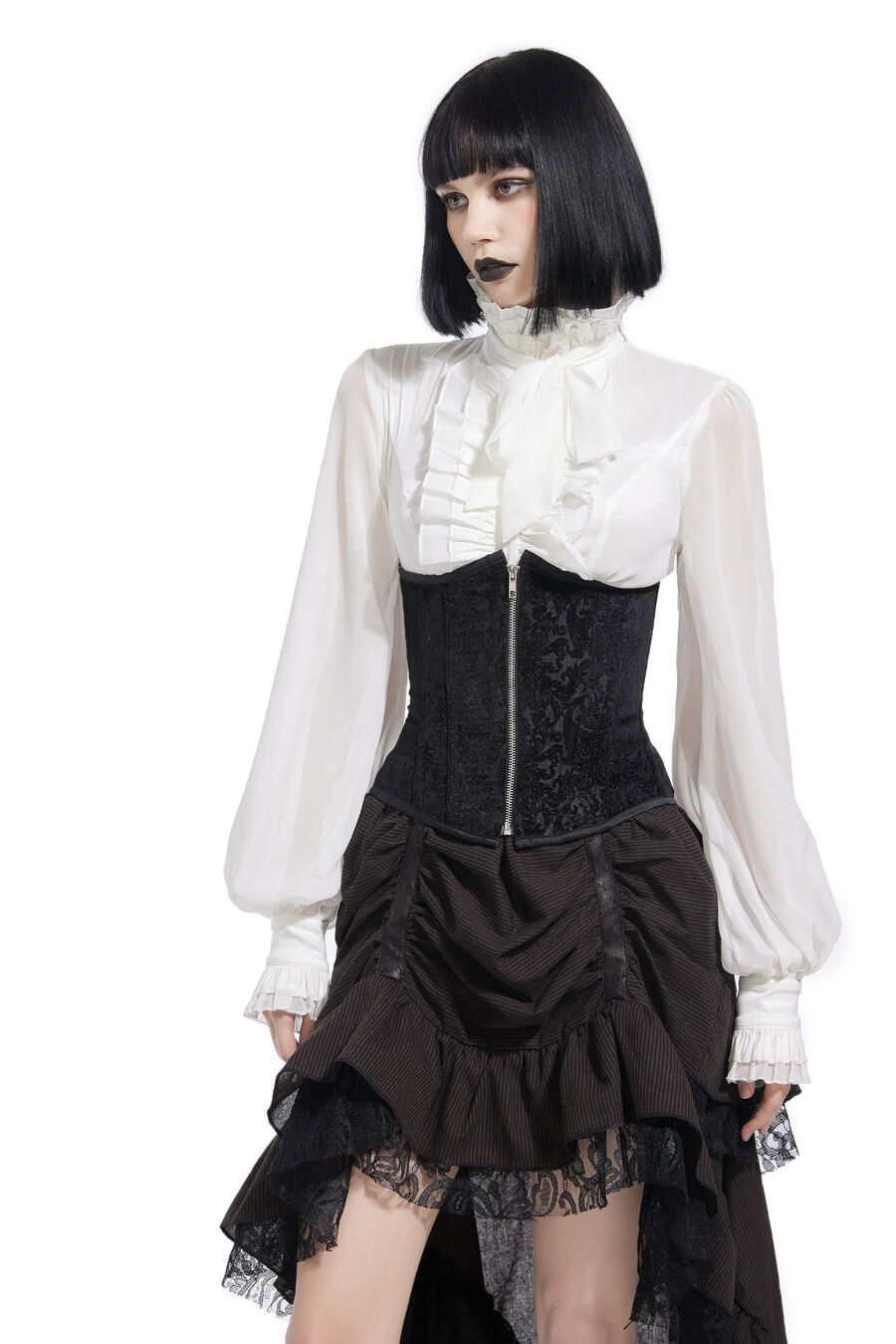 photo n&deg;3 : Corset Sexy Glamour Velours noir