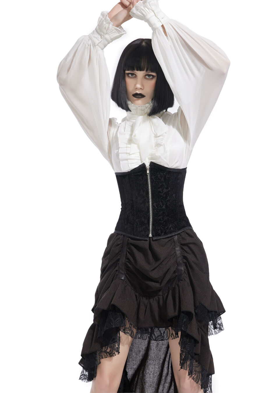 photo n&deg;2 : Corset Sexy Glamour Velours noir