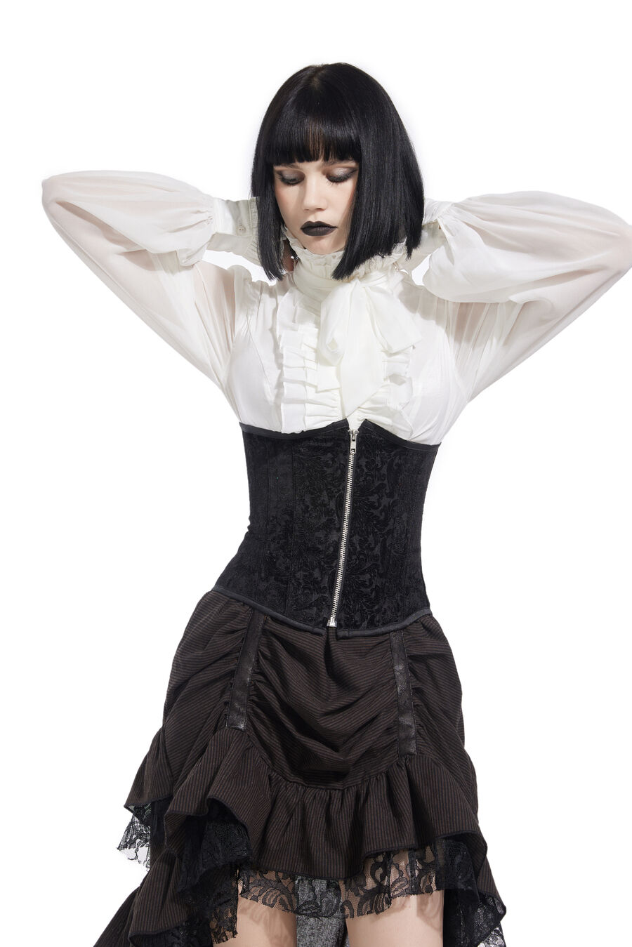 Corset Sexy Glamour Velours noir