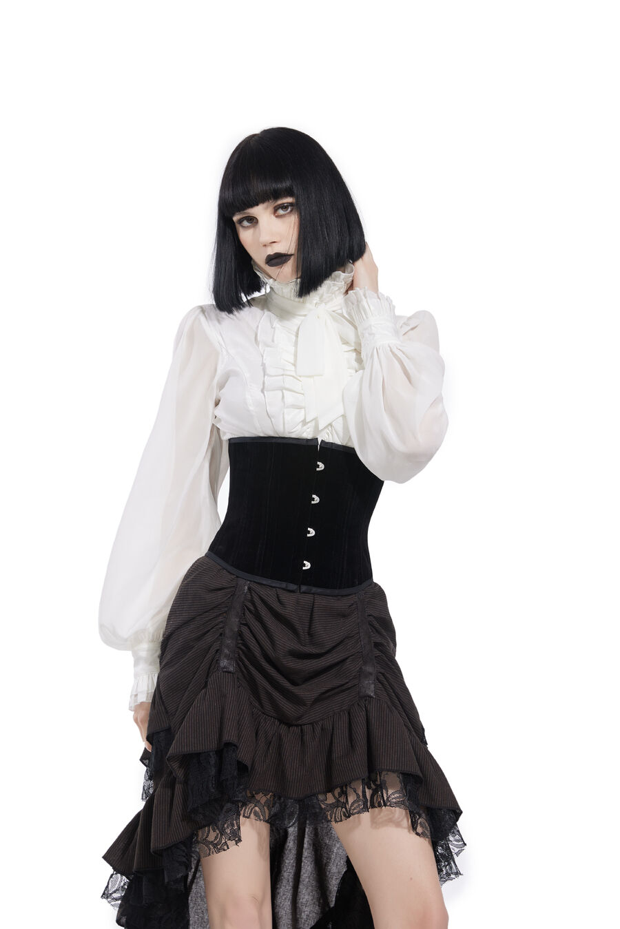 photo n°4 : serre-taille Sexy Glamour Laçage Velours noir