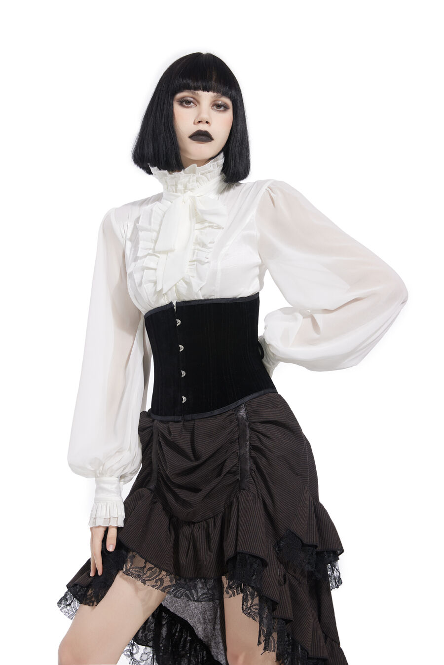 photo n°3 : serre-taille Sexy Glamour Laçage Velours noir