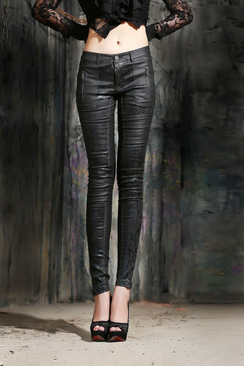 photo n°6 : Legging gothique noir à effet  serpent