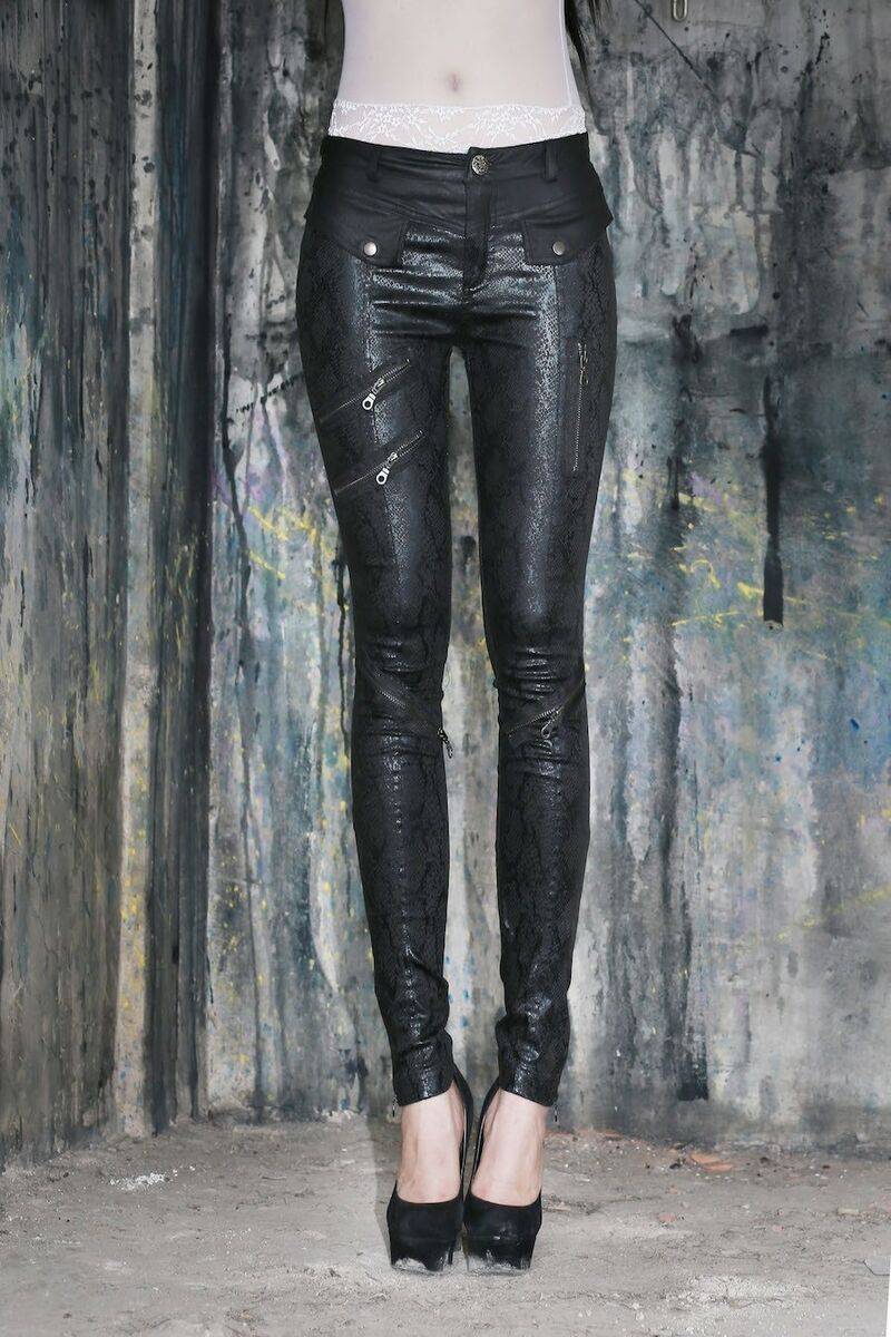 photo n&deg;4 : Legging noir effet serpent