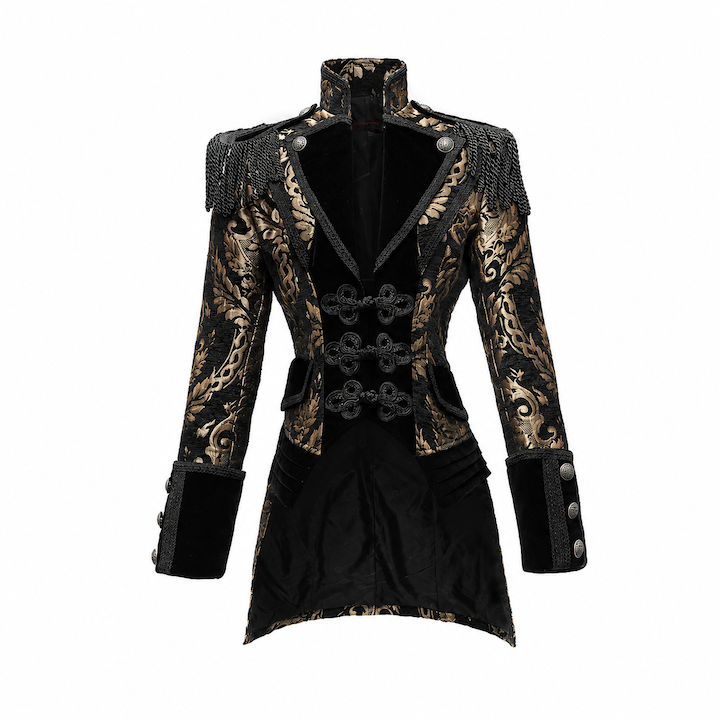 photo n&deg;2 : Veste longue militaire baroque &agrave; &eacute;paulettes - Pentagramme