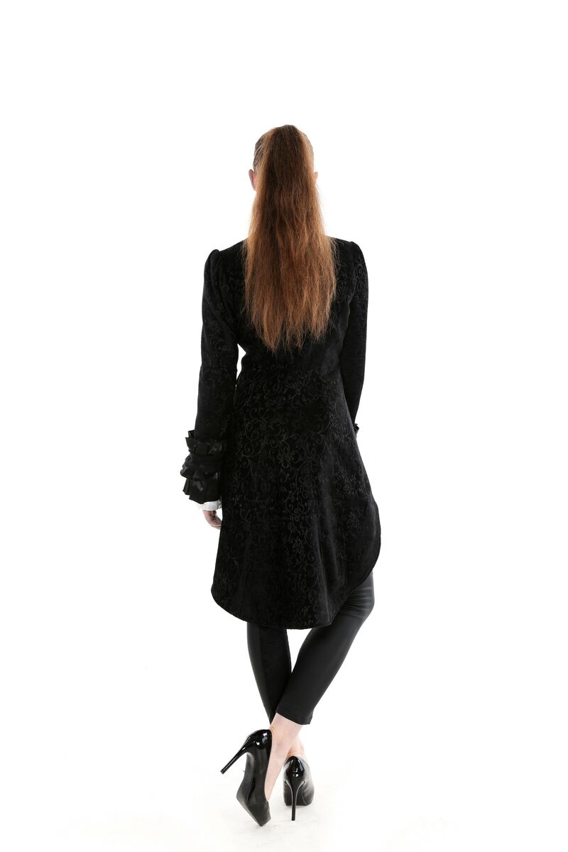 photo n&deg;4 : Manteau gothique romantique en velour noir