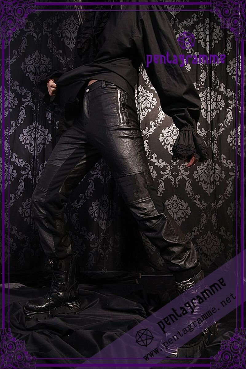 photo n&deg;4 : Pantalon Gothique Rock Simili Cuir