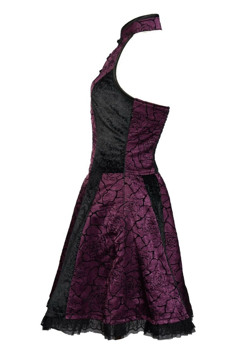 photo n&deg;5 : Robe Gothique Romantique Floqu&eacute;  Violet